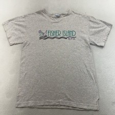 Fisher Island Spa Club Gym Gear M Sweatshirt Miami Beach Rare 80s Made In USA