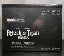 SEALED DISPLAY 6x Trial Deck Final Season Attack On Titan Weiss Schwarz English