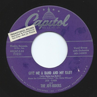 Joe ''Fingers'' Carr And The Joy-Riders - Give Me A Band And My Baby (7'')