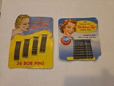1940s 1950s Original Hair Pins Bobby Pins One Rubber Tipped