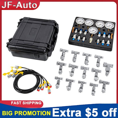 #ad #ad For Caterpillar Hydraulic Pressure Test Kit 5Hose 5 Gauge 13Coupling 14Connector $269.91
