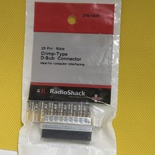 25 Pin Male Crimp Type D-sub Connector Gold plated Contacts