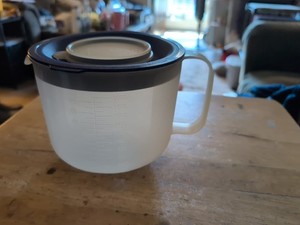 Vintage Tupperware Blue Lid Mix N Store Batter Bowl 8 Cup 1629 3 Parts Complete