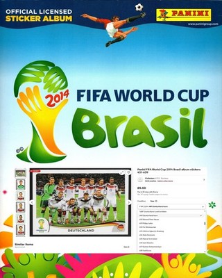 2014 · FIFA World Cup · Brasil · Panini · individual album stickers 431-639