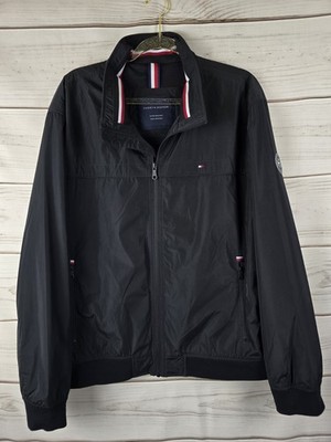 Black Tommy Hilfiger Vintage Regatta Bomber Jacket Mens XL