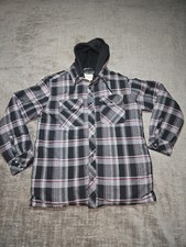 Boston Traders Men's Quilted Flannel Hooded Jacket, size Medium