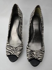 NINE WEST Zebra Stripes HIGH HEEL WEDGE  8M