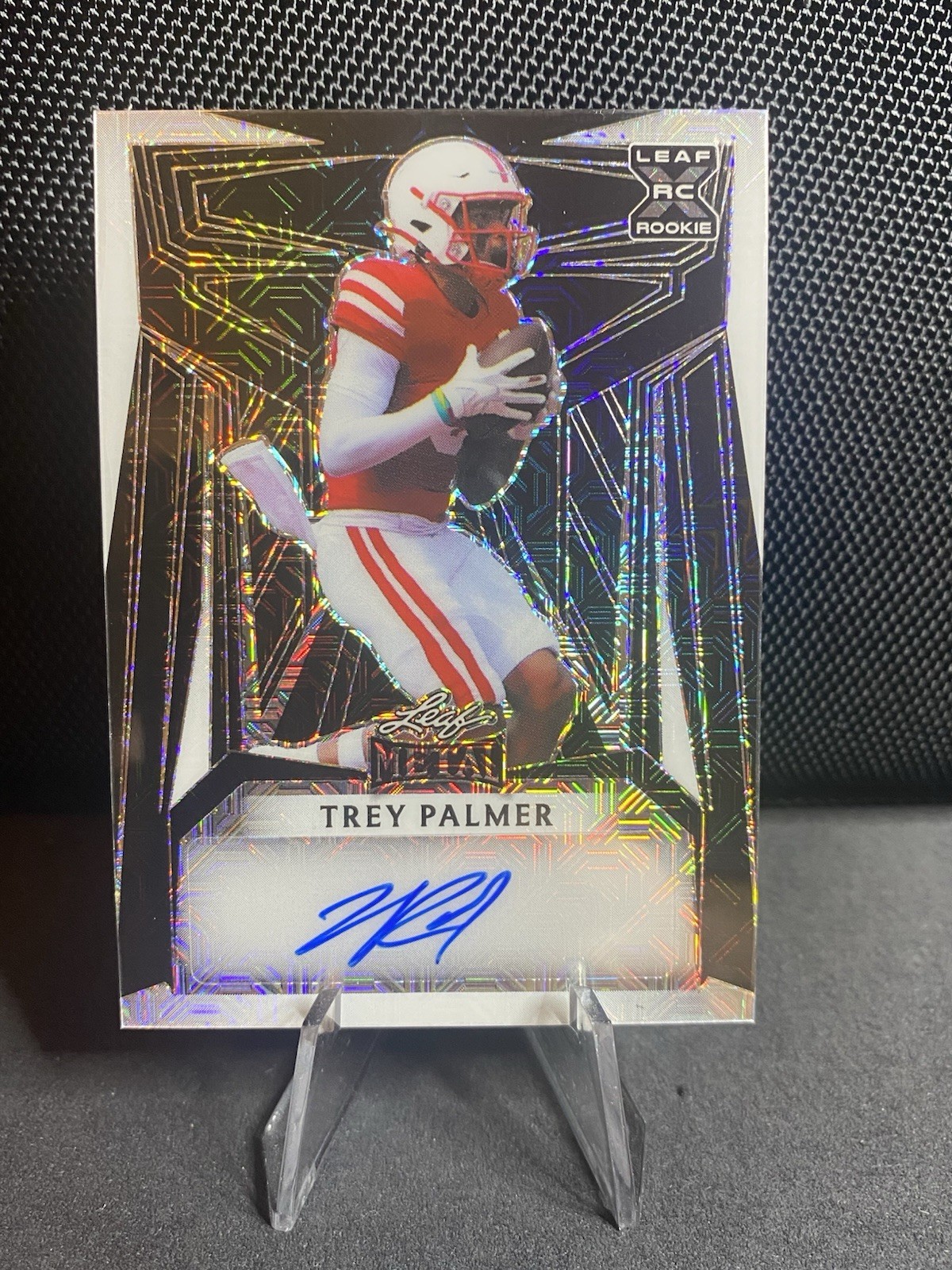 Trey Palmer Leaf Trinity Autographs #BATP1 Silver Black 1/1