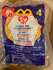 1999 Ty Teenie Beanie Babies McDonalds 4 Spunky the Cocker Spaniel NEW unopened