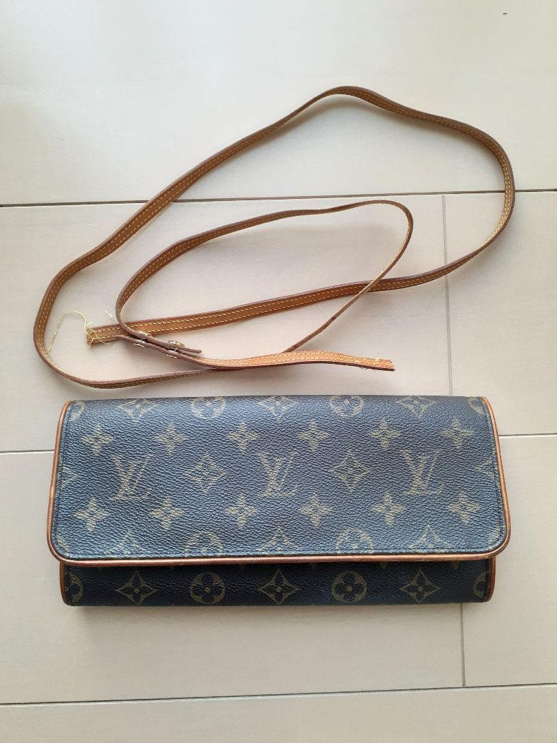 Louis Vuitton Pochette Twin GM M51852 Vintage Canvas Crossbody Shoulder Bag