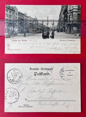 AK BERLIN 1899 Blick in die Bülowstrasse mit Strassenbahn   ( 181475