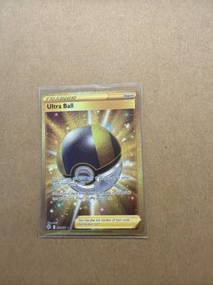 Pokemon Ultra Ball 186/172 SWSH Brilliant Stars Gold Secret Holo