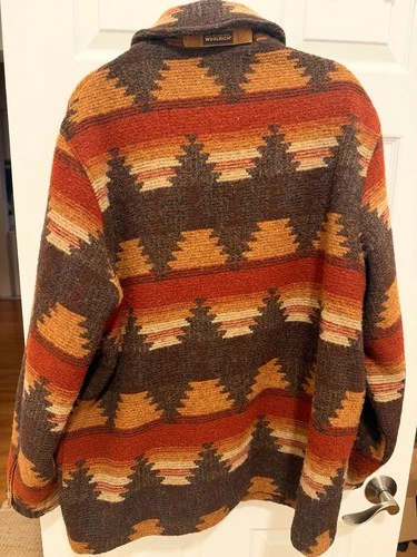 John Rich and Bros Woolrich Jacket Men XL Heavy Wool Southwestern Button Up image 2