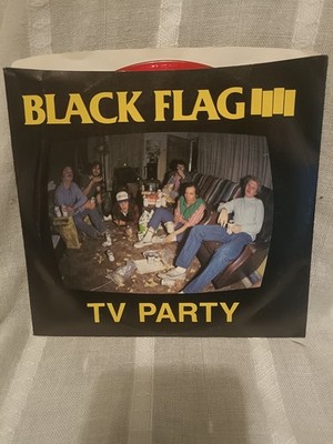 Black Flag - TV Party 7'' 45 RPM rot transluzent Neuauflage 1990 US Hardcore Punk