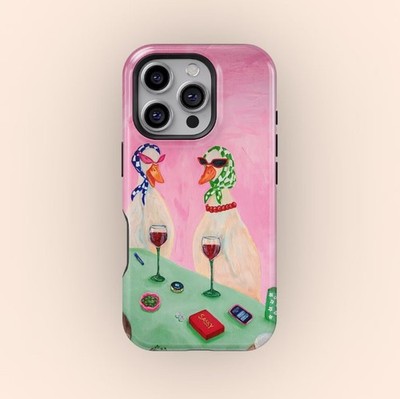 Funny Duck Phone Case for iPhone 11-17 Candlelight Dinner Cover
