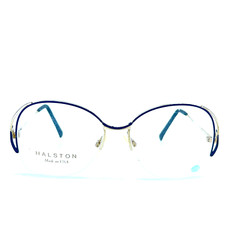 Vintage Halton SPH/AUTUMN Haltson 12 Eyeglasses Gold Black Half rim 55-16 140 mm