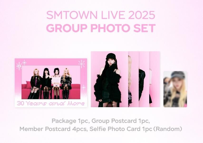 SMTOWN LIVE 2025 OFFICIAL GOODS aespa GROUP PHOTO SET + SMTOWN LIVE 2025 OFFICIAL GOODS aespa GROUP PHOTO SET +