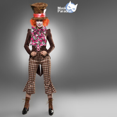 Costume Cappellaio Matto travestimento Carnevale cosplay Mad Hatter Alice  Romics | eBay