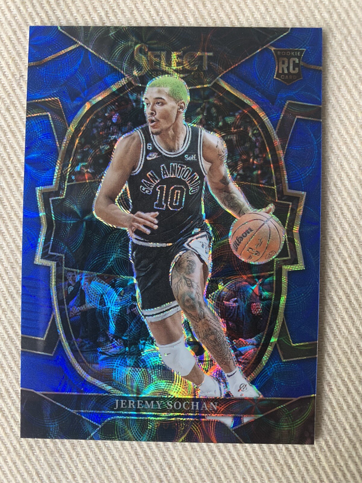 2022-23 Panini Select Jeremy Sochan Concourse Blue Scope Prizm /249 RC Spurs