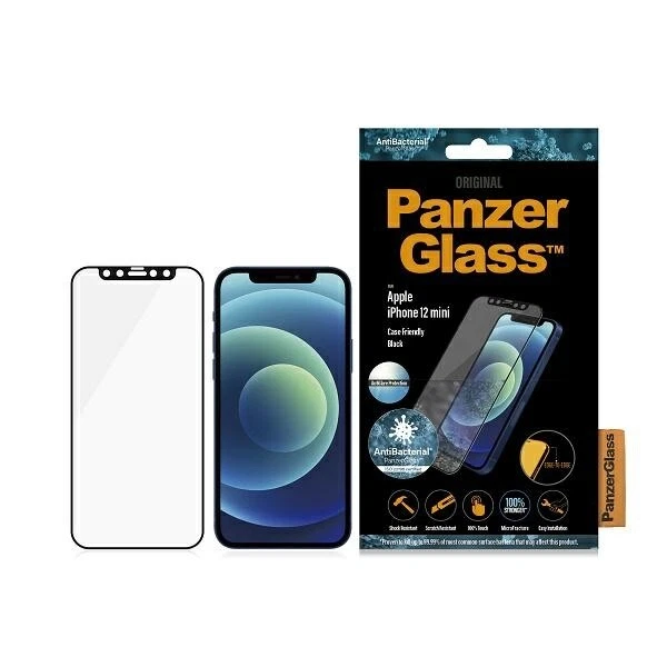 For Apple iPhone 12 Mini 9D Full Curved H9 Tempered Glass Black Film Protector