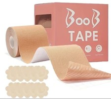 Invisible breast  Boob  Lifting Tape with Nipple Pasties kit - Plus Size 3in.