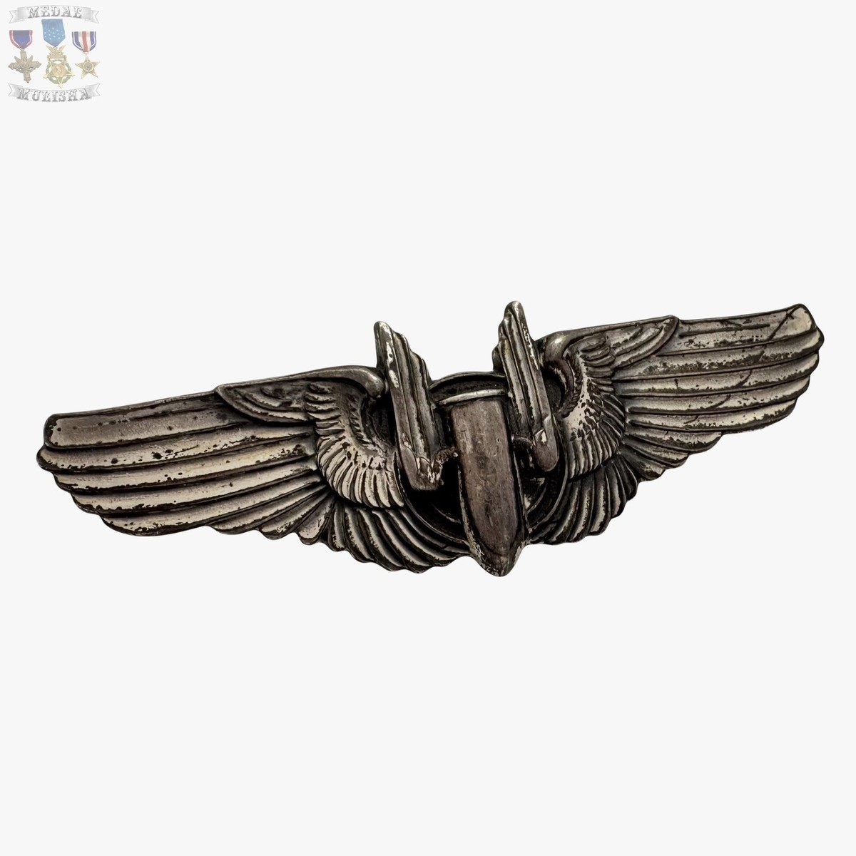 STERLING WWII ARMY AIR CORPS AERIAL GUNNER WINGS BADGE INSIGNIA