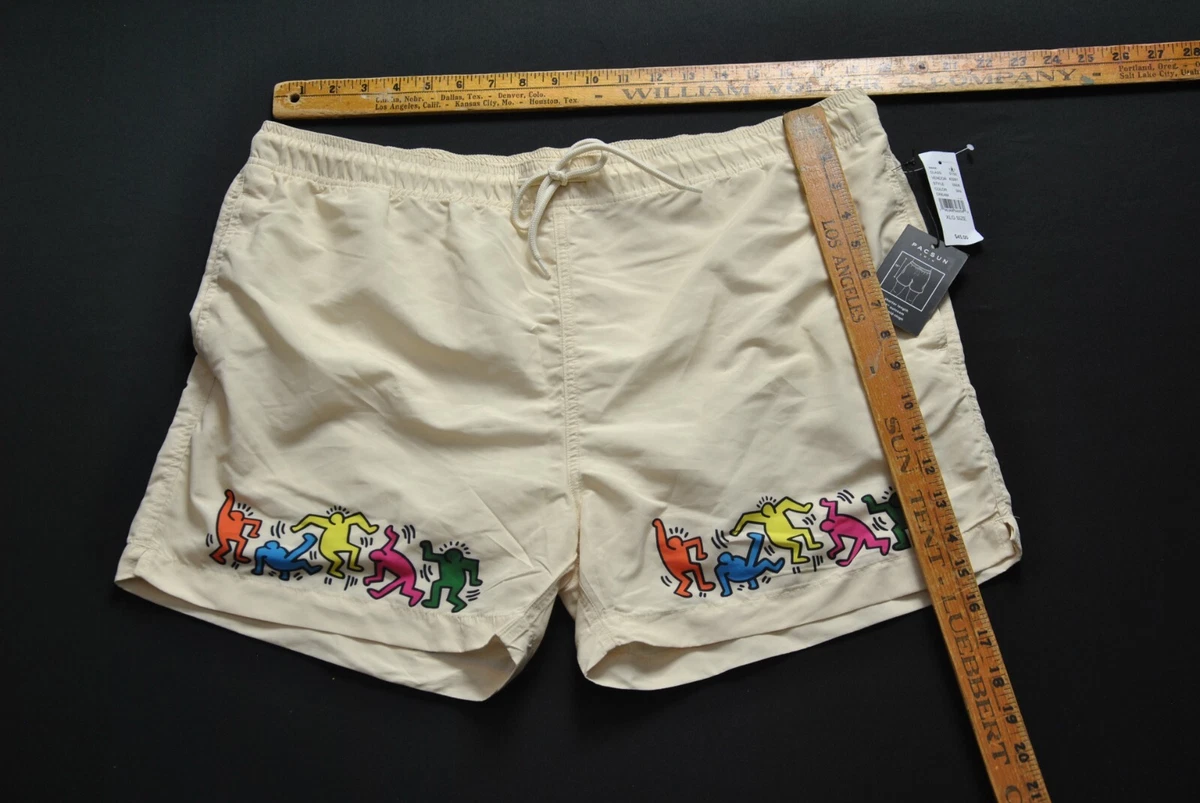 PacSun Keith Haring Party Swim Shorts Trunks Men s XL 3823S eBay