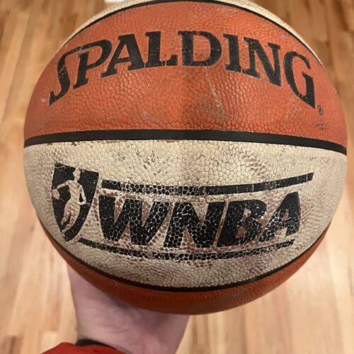 Spalding WNBA Official Game Ball Basketball Leather Val Ackerman Orange White - Picture 2 of 9