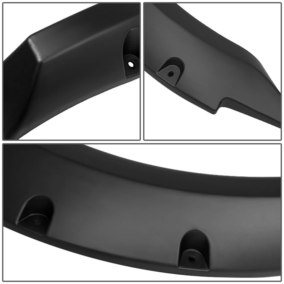 FOR 2010-2018 RAM 2500/3500 FLEETSIDE POCKET-RIVETED WHEEL FENDER FLARES 4PCS - Image 3 of 4