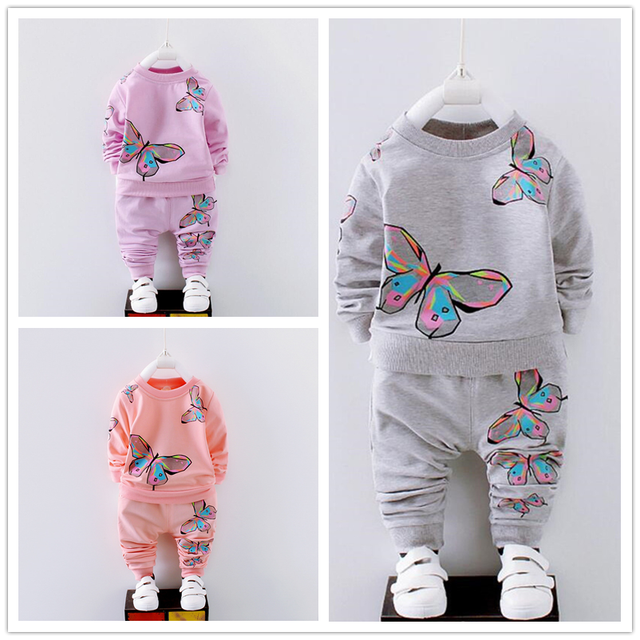 Toddler Baby Girls Butterfly Clothes Set Long Sleeve Top and Pants 2pcs Outfits eBay