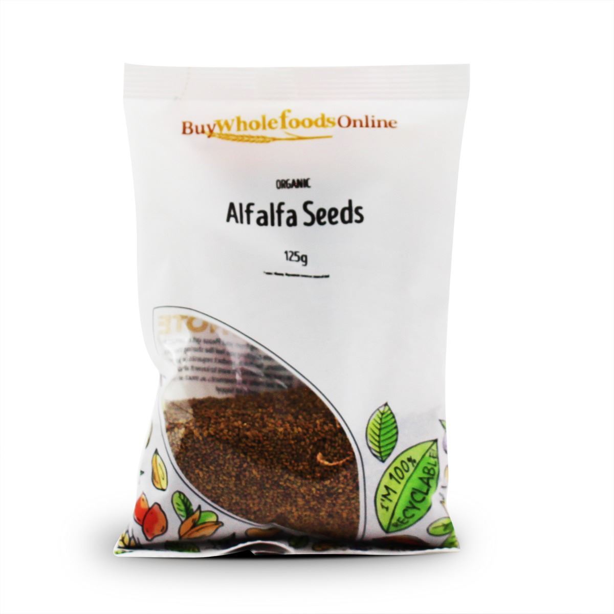 Organic Alfalfa Seeds 125g | BWFO | Free UK Mainland P&P