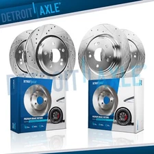 12.60'' Front and 12.20'' Rear Drilled Brake Rotors Kit for 2015-2020 Acura TLX
