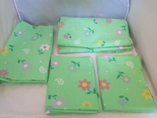 Home Trends Kids Full Size Sheet Set Green Floral - New w/o Original Pkg. - o17
