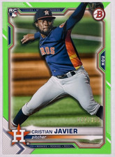 CRISTIAN JAVIER RC Rookie - Neon Green Parallel #/399 2021 Bowman #83