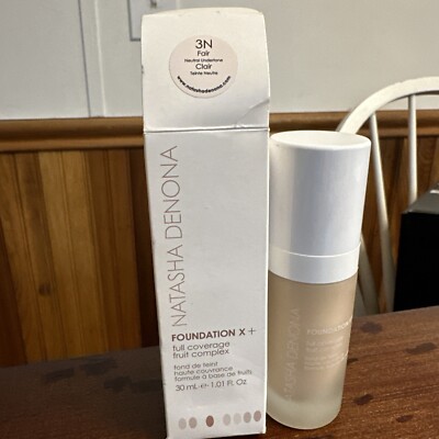 NATASHA DENONA FOUNDATION X + FULL COVERAGE 3N FAIR/CLAIR 1.01 OZ BNIB