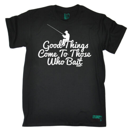 T-shirt Good Things Come To Those Who Bait wędkarstwo ryby śmieszny prezent urodzinowy - Zdjęcie 1 z 8