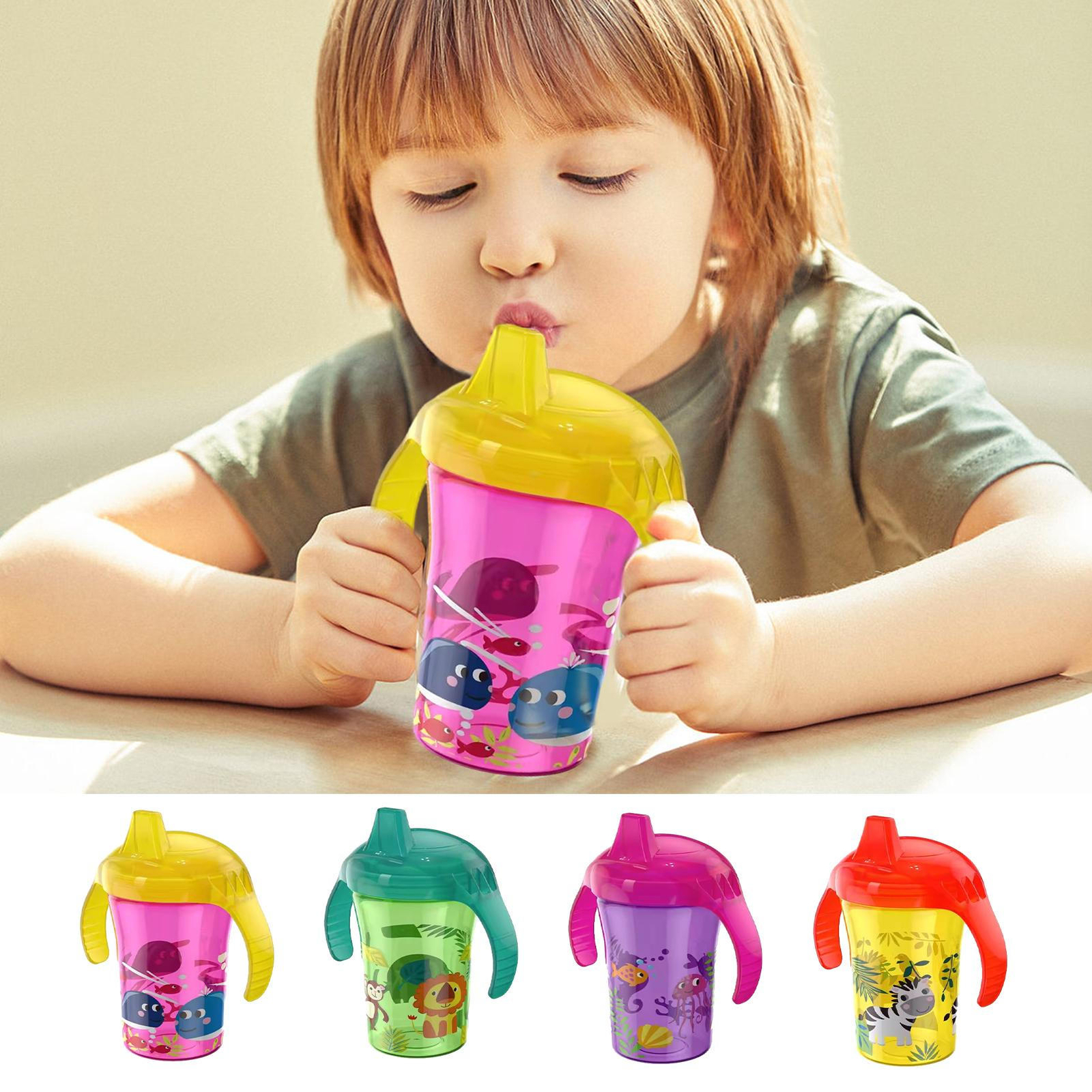 Learning Sippy Cups for Toddler Bottle Transition Cup for Milk with 2 Handles eBay