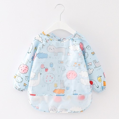 2-4 Years Baby Bibs Feeding Smock Aprons Overclothes Long Sleeve Waterproof Cosy - Picture 11 of 23