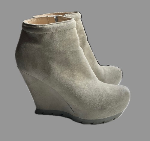 CAMILLA SKOVGAARD Light Grey platform saw booties 39 1/2 EU, 8 1/2 US - Picture 1 of 9