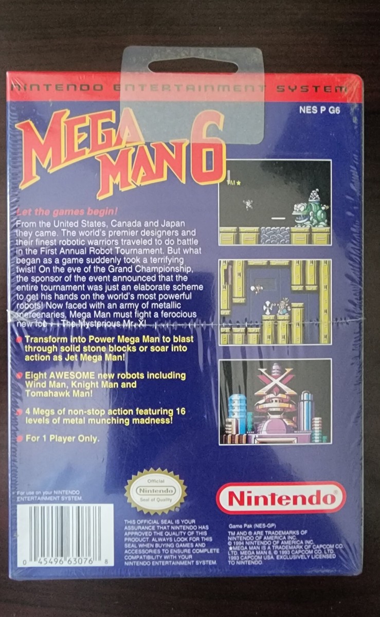Mega Man 6 (Nintendo Entertainment System, 1994) Brand New, Sealed