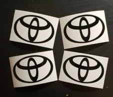 (4) 1" Toyota Logo Vinyl Wheel Decal Camry Celica Car Sticker FREE SHIPPING