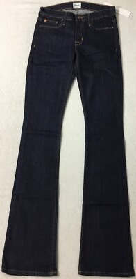 Hudson Women's Denim Straight Leg Dark Blue Jeans Inseam 34  Size 24