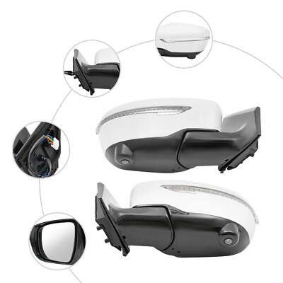 For 2015-2020 Nissan Murano Door Mirror Left & Right Side Pair Mirror Set White