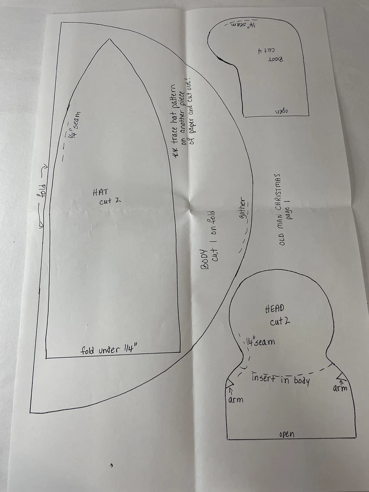 Muñeca Papá Noel Navidad Viejo Patrón Artesanal Proyecto Vacaciones de Temporada Foto 3 de 4