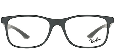 New Ray-Ban RX 8903 5263 Matte Black Plastic Square Eyeglasses 55mm