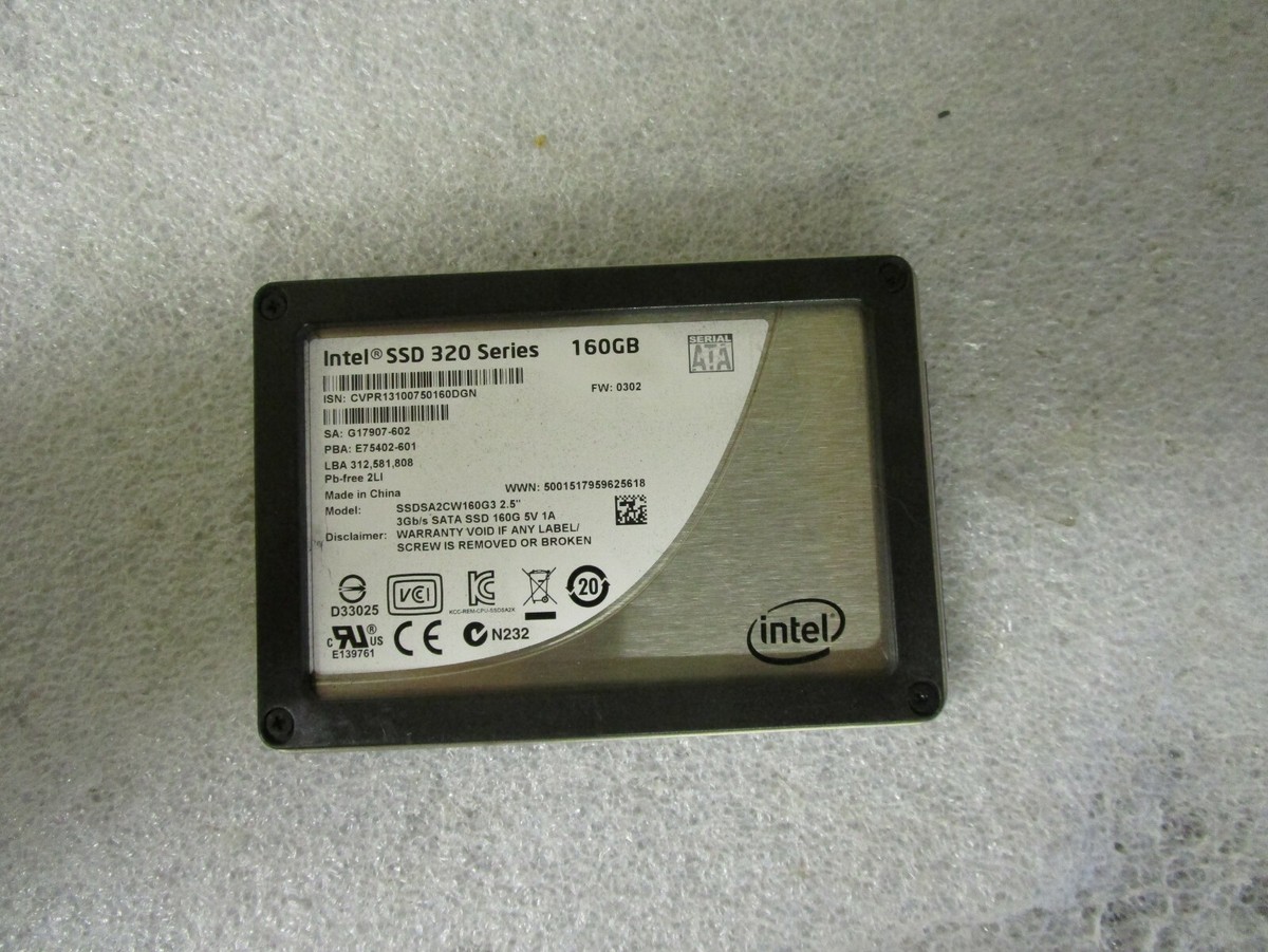 160gb Intel Ssdsa2bw160g3l Ssdsa2bw160g3l Intel 320 Series