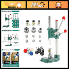 DIY Fabric Button Maker Kit - 300 Buttons  3 Molds 18/25/30mm for Crafts, Uph