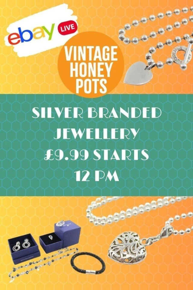Silver Branded Jewellery LIVE 18th May £9.99 STARTS 12PM