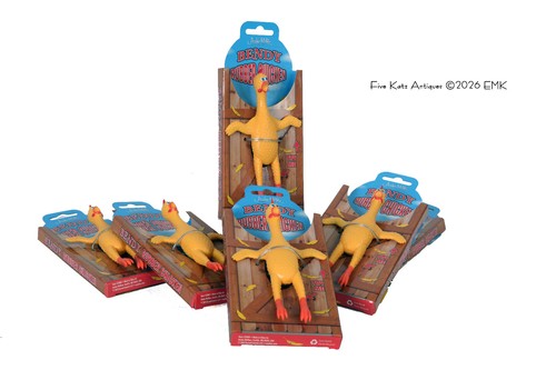 Archie McPhee - Bendy Rubber Chicken - New Old Stock!