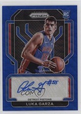 2021-22 Panini Prizm Rookie Signatures Blue Wave Luka Garza #RS-LUG Auto 8d9
